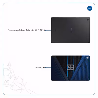 برچسب پوششی ماهوت مدل BUGATTI مناسب برای تبلت سامسونگ Galaxy Tab S5e 10.5 2019 T720