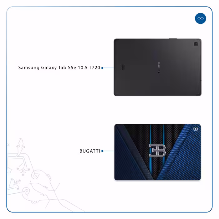 برچسب پوششی ماهوت مدل BUGATTI مناسب برای تبلت سامسونگ Galaxy Tab S5e 10.5 2019 T720