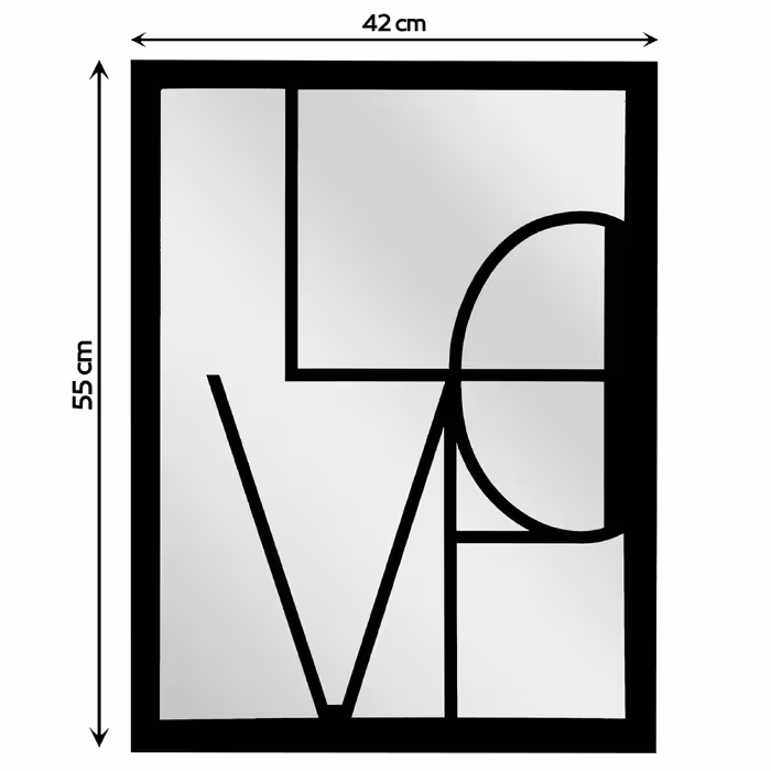 تابلو آینه الف طرح MINGOLOVE کد M-1 مجموعه 2 عددی