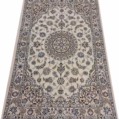 فرش دستبافت یک و نیم متری مدل نایین کد 1205 یک جفت