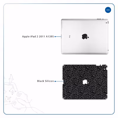 برچسب پوششی ماهوت مدل Black-Silicon مناسب برای تبلت اپل iPad 2 2011 A1395
