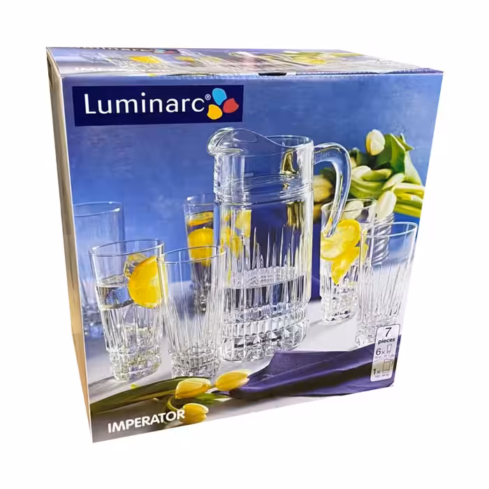سرویس پارچ و لیوان 7 پارچه لومینارک مدل امپراطور 1L6