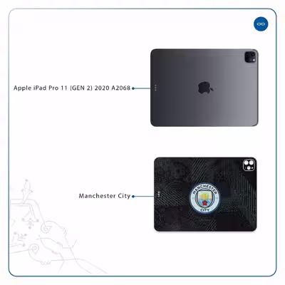 برچسب پوششی ماهوت مدل Manchester-City مناسب برای تبلت اپل iPad Pro 11 (GEN 2) 2020 A2068