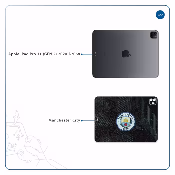 برچسب پوششی ماهوت مدل Manchester-City مناسب برای تبلت اپل iPad Pro 11 (GEN 2) 2020 A2068