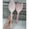 قاشق و چنگال سرو سالاد تی ناز مدل N24 بسته 2 عددی