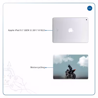 برچسب پوششی ماهوت مدل Motorcycling مناسب برای تبلت اپل iPad 9.7 (GEN 5) 2017 A1823