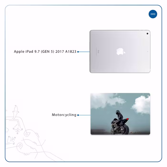 برچسب پوششی ماهوت مدل Motorcycling مناسب برای تبلت اپل iPad 9.7 (GEN 5) 2017 A1823