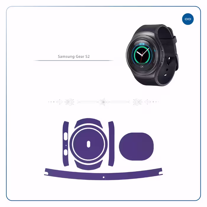 برچسب ماهوت طرح Matte-BlueBerry مناسب برای ساعت هوشمند سامسونگ Galaxy Gear S2
