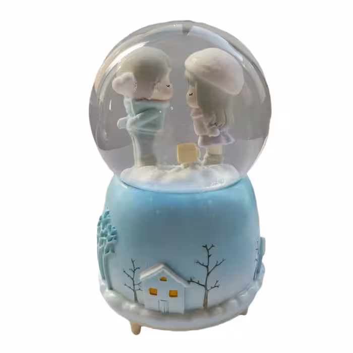 گوی موزیکال مدل پمپی طرح دختر و پسر عاشق