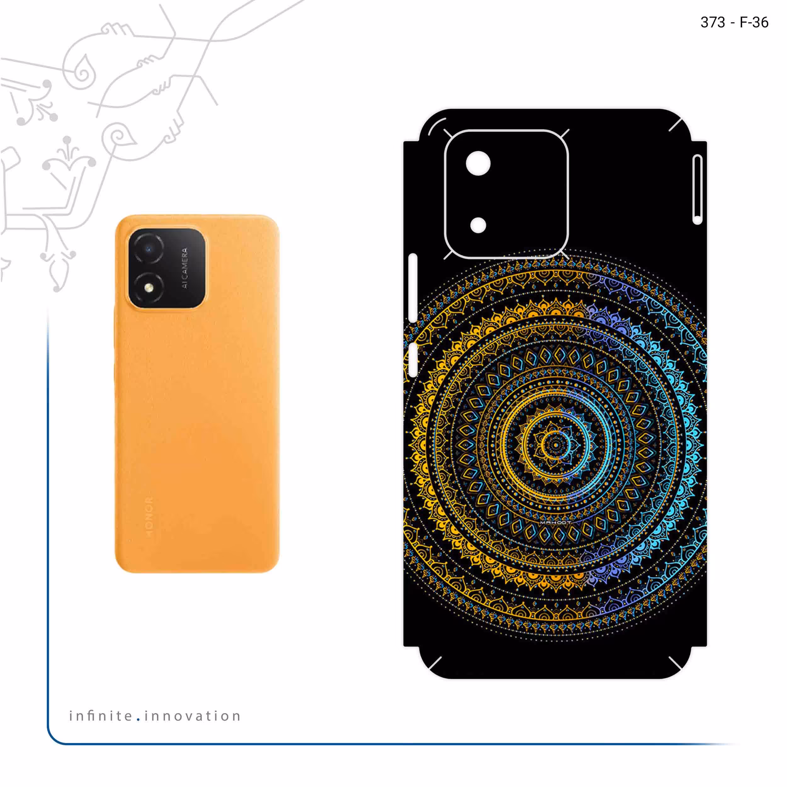 برچسب پوششی ماهوت مدل Mandala Design 2 مناسب برای گوشی موبایل آنر X5