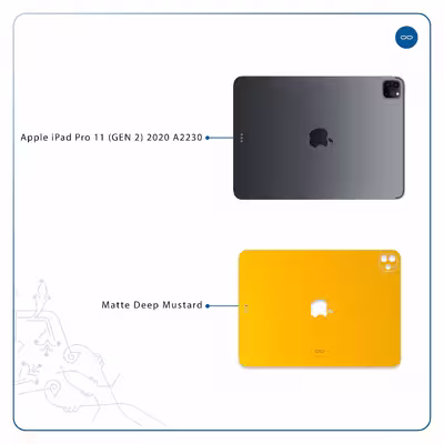 برچسب پوششی ماهوت مدل Matte-Deep-Mustard مناسب برای تبلت اپل iPad Pro 11 (GEN 2) 2020 A2230