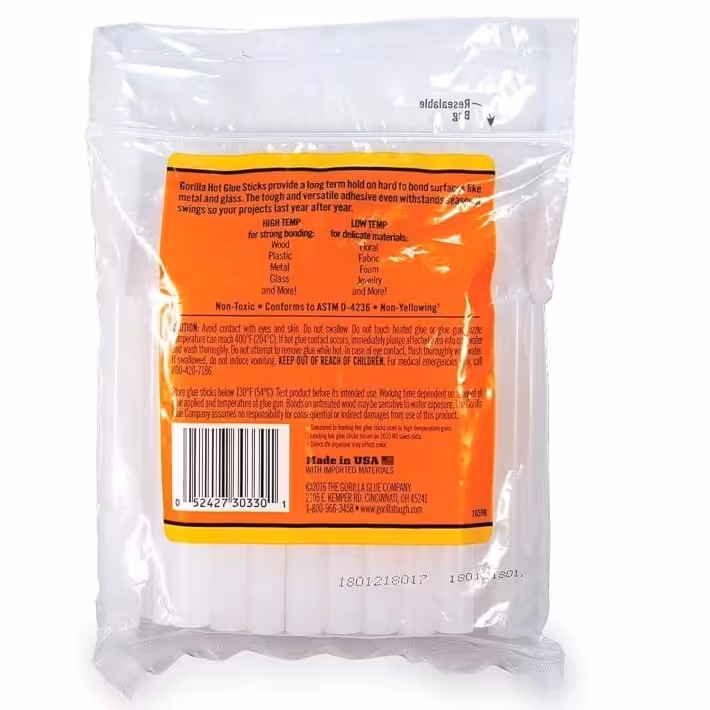 چسب حرارتی گوریلا کد 3033002 قطر 10.9میلیمتر  مجموعه 30 عددی