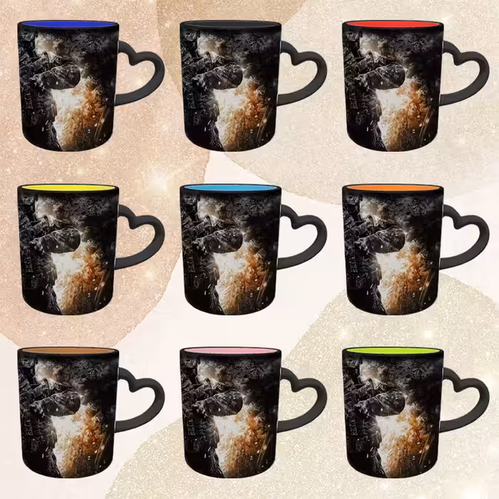 ماگ حرارتی مدل دسته قلبی طرح بازی کال آف دیوتی کد 80