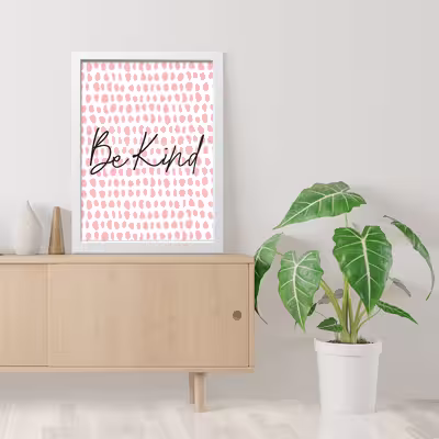 تابلو مدل مینیمال Be kind کد m2567-w
