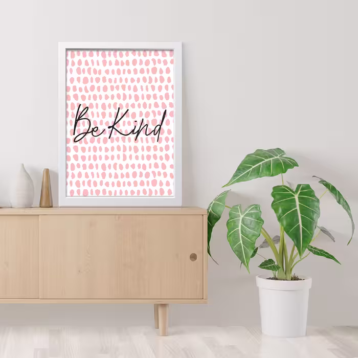 تابلو مدل مینیمال Be kind کد m2567-w