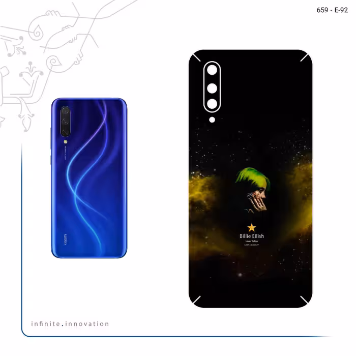برچسب پوششی ماهوت مدل Billie Eilish مناسب برای گوشی موبایل شیائومی MI 9 Lite