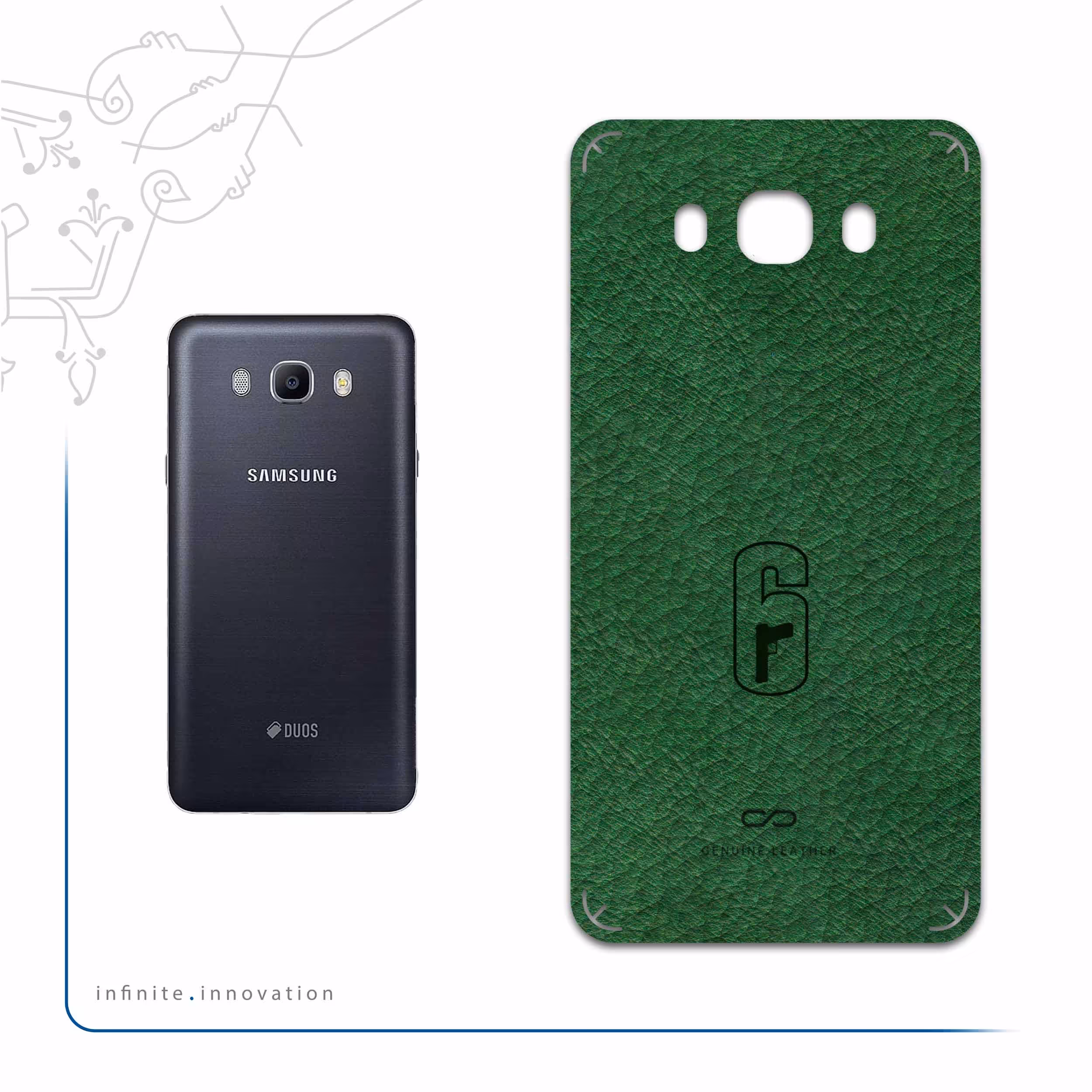 برچسب پوششی ماهوت مدل GL-RNBW_SX مناسب برای گوشی موبایل سامسونگ Galaxy J7 2016