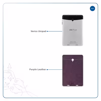 برچسب پوششی ماهوت مدل Purple-Leather مناسب برای تبلت وریکو Unipad