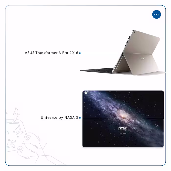 برچسب پوششی ماهوت مدل Universe-by-NASA-3 مناسب برای تبلت ایسوس Transformer 3 Pro 2016
