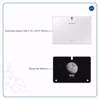 برچسب پوششی ماهوت مدل Moon-By-NASA مناسب برای تبلت سامسونگ Galaxy Tab S 10.5 2014 T805