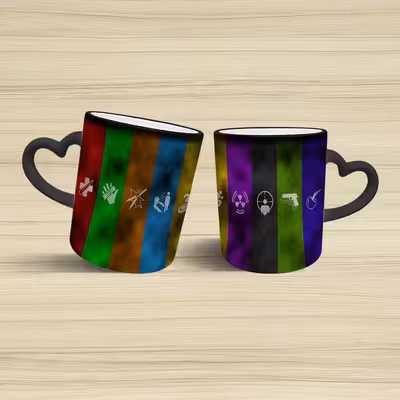 ماگ حرارتی مدل دسته قلبی طرح بازی کال آف دیوتی call of duty کد 1