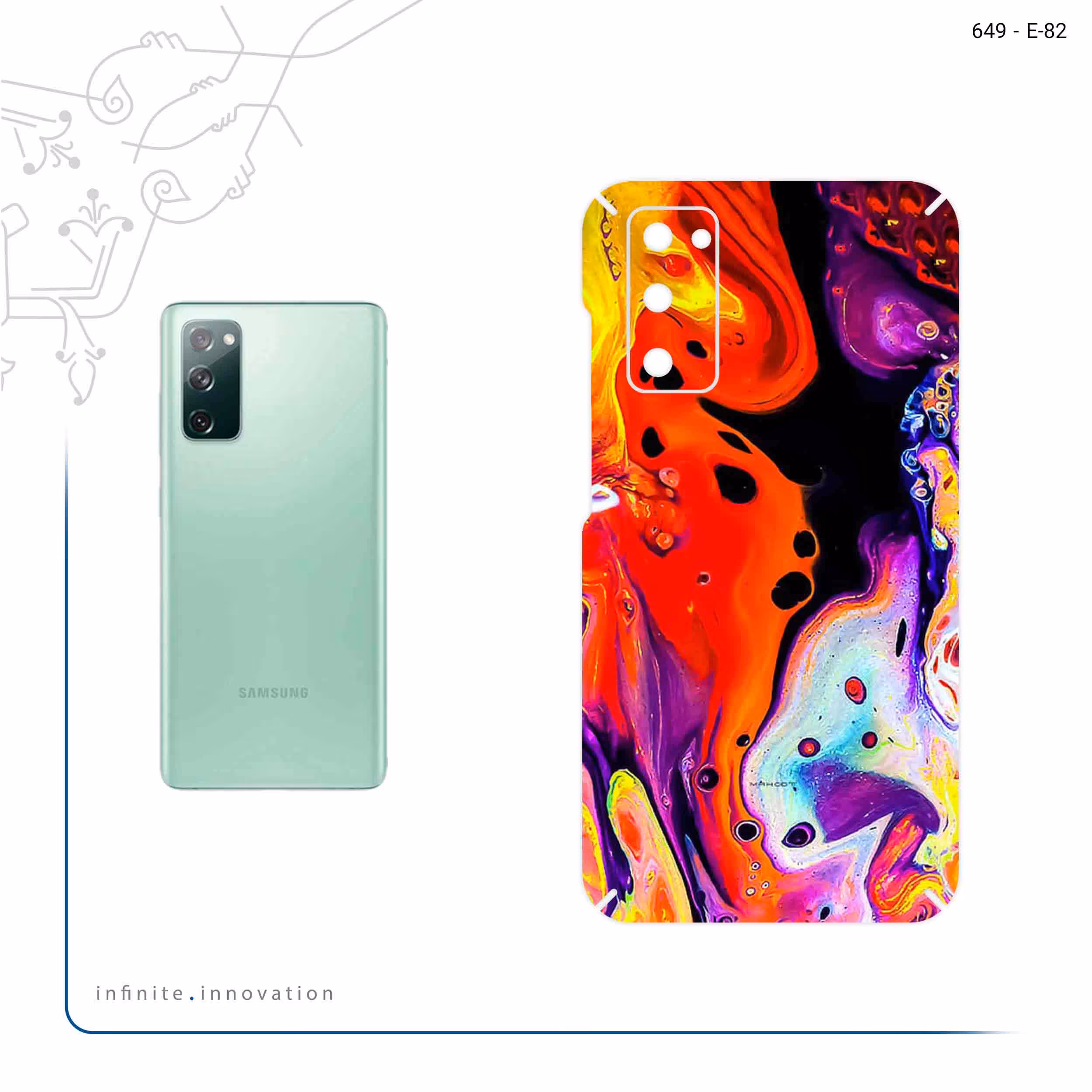 برچسب پوششی ماهوت مدل Abstract Oil Art مناسب برای گوشی موبایل سامسونگ Galaxy S20 FE