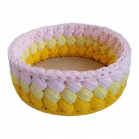 سبد بافتنی تریکو مدل گندمی کد Bascket-01