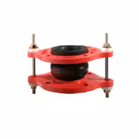 لرزه گیر لاستیکی فلنج دار مهاردار مارک قرمز، آب گرم PN10 سایز 10 اینچ ارتعاشات صنعتی ایران