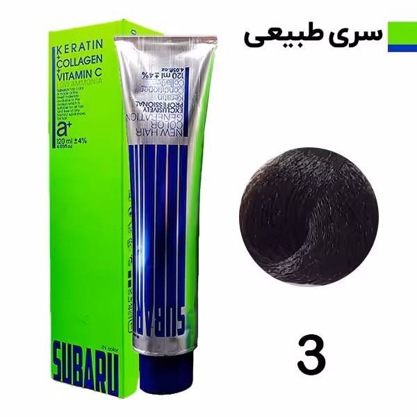 رنگ مو قهوه ای تیره سوبارو شماره 3
