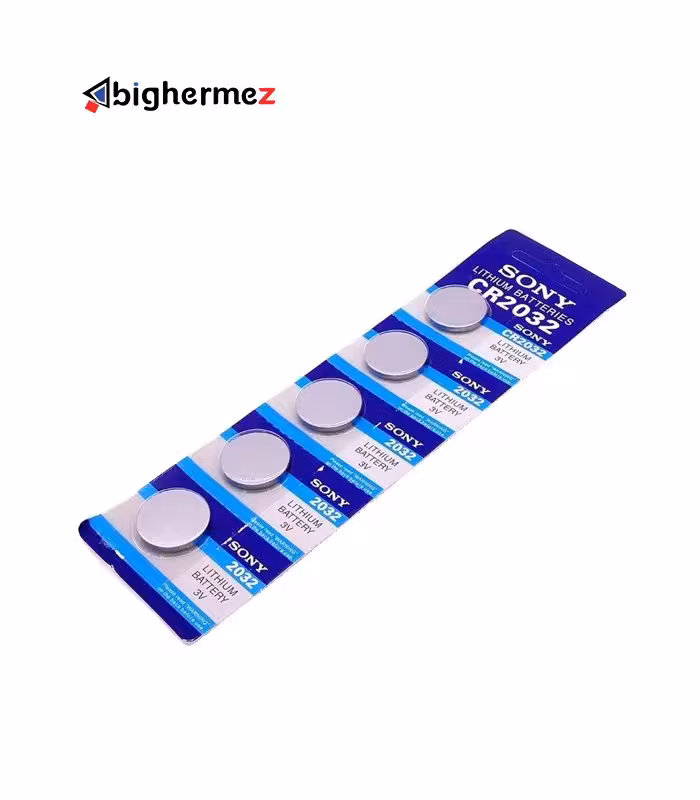 باتری سکه ای سونی مدل CR2032 بسته 5 عددی