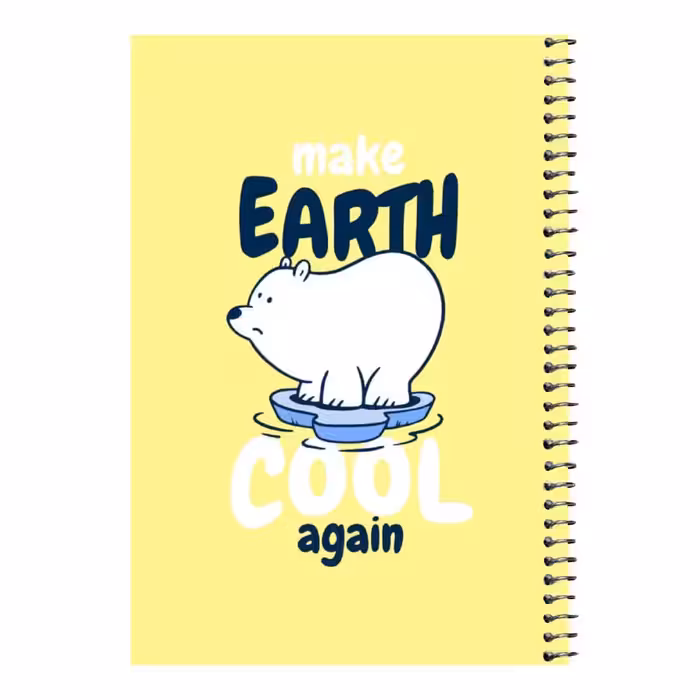 دفتر مشق 80 برگ اس جی مدل خرس قطبی