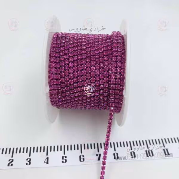 نگین متری سایز 6 پایه هم رنگ ( سرخابی )