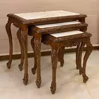 میز عسلی شیک قهوه ای و سفید