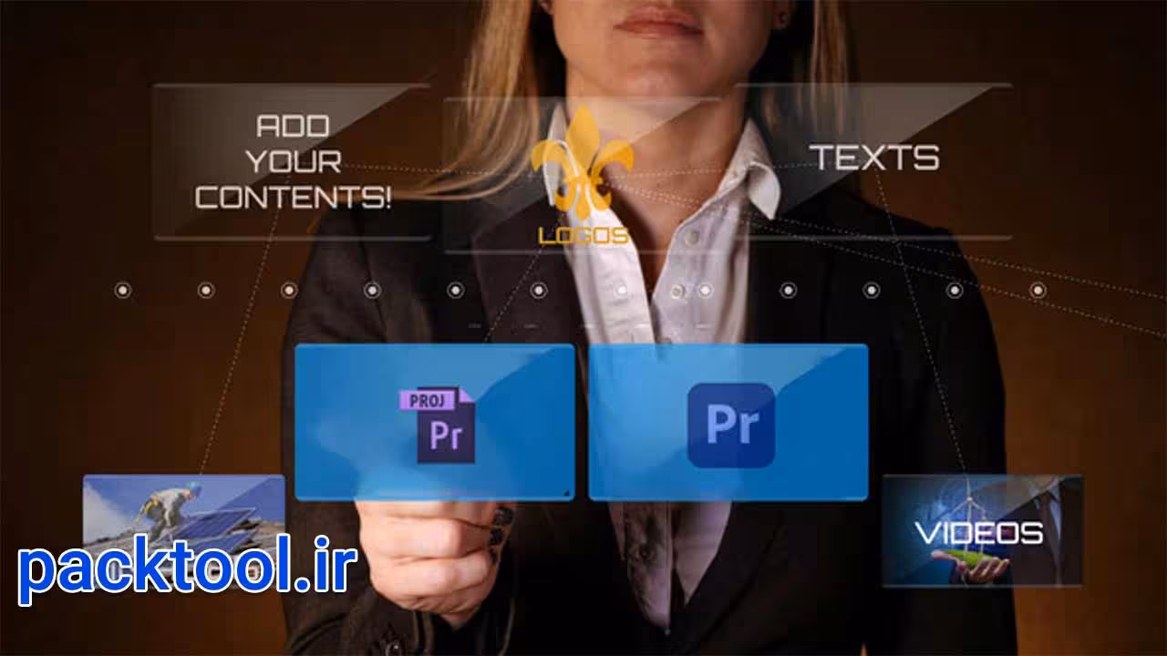 پروژه پریمیر تبلیغاتی صفحه نمایش واقعیت مجازی Businesswoman Advert Displays - پک تول