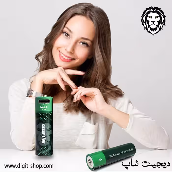 باتری قلمی شارژی گرین لاین 4 عددی Green Lion
