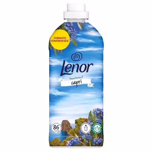 نرم کننده فابریک ایتالیایی لنور Lenor Fabric Capri با رایحه گلی 86 بار شستشو 1806 میل