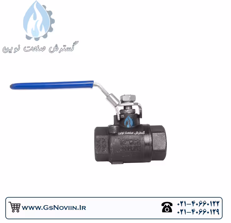 شیرگازی 2000 وگ &quot;1/2 2 اینچ فولادی A216 دو تیکه رزوه ای