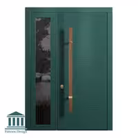 درب ورودی چوبی با شیشه کد 1089