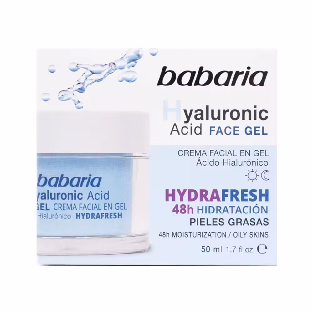 ژل کرم آبرسان هیالورونیک اسید باباریا مدل Hydrafresh حجم 50 میل