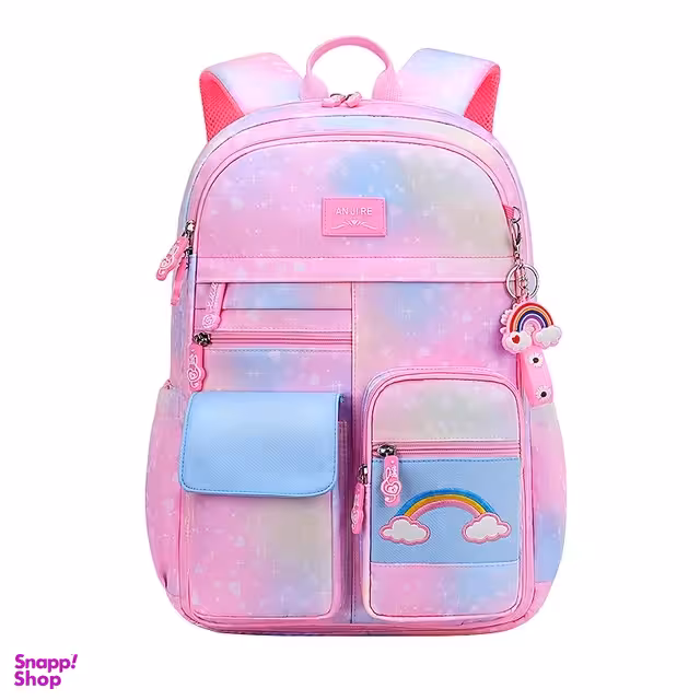 کوله پشتی مدرسه مدل رنگین کمان کد 2599