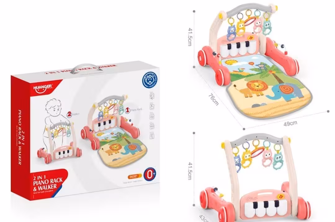 تشک بازی واکر شو هانگر مدل he0637 ( صورتی و آبی )