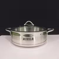 تابه دو دسته استیل سایز 26 ریور کد 3868 با ضمانت یک ساله ارسال رایگان