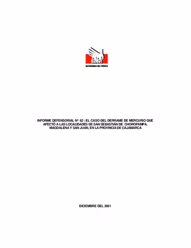 خرید و دانلود نسخه کامل کتاب El caso del derrame de mercurio que afectó a las localidades de San Sebastián de Choropampa, Magdalena y San Juan, en la provincia de Cajamarca