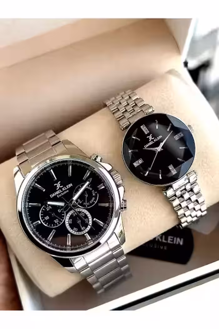 ست ساعت مچی مردانه و زنانه لوکس 100% اورجینال ضدآب با 2 سال گارانتی - 12173