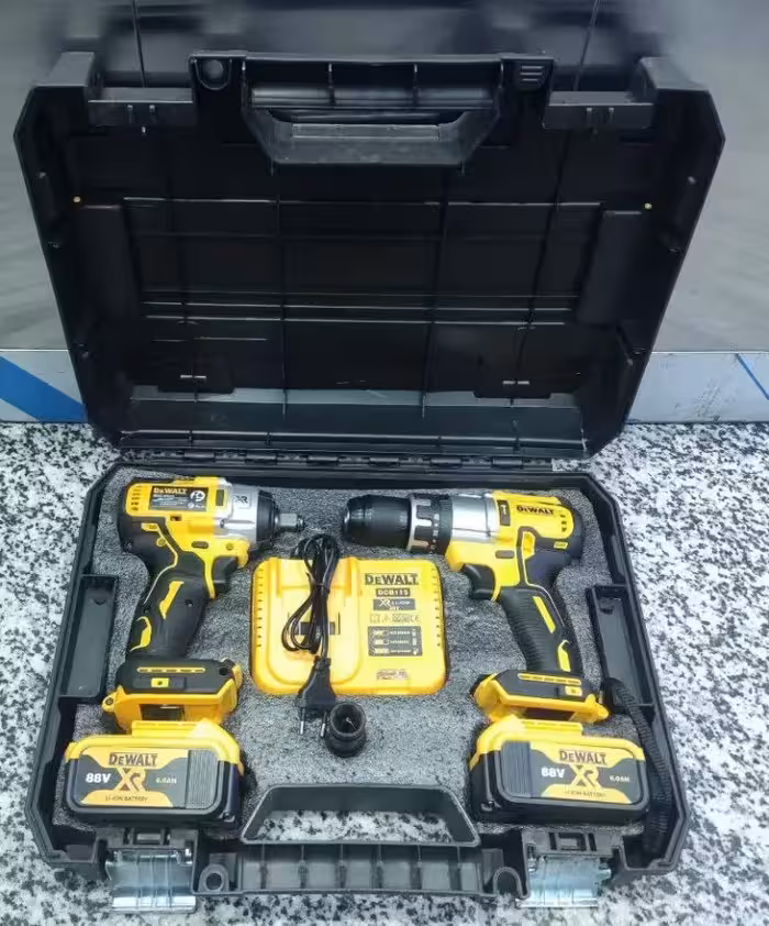 کیت دو عددی دریل و بکس شارژی 88 ولت براشلس طرح دیوالت