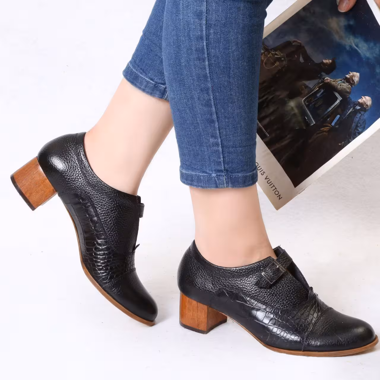 کفش زنانه مجلسی چرمی مدل نادیا