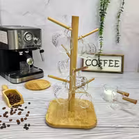 آویز فنجان، جنس بامبو، 6 شاخه، وارداتی