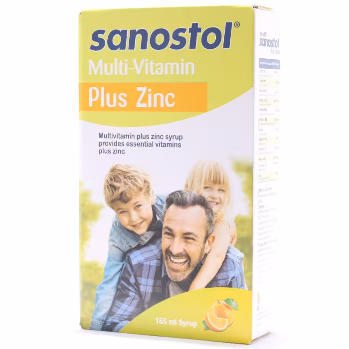 شربت مولتی سانستول پلاس زینک 155 میلی لیتر