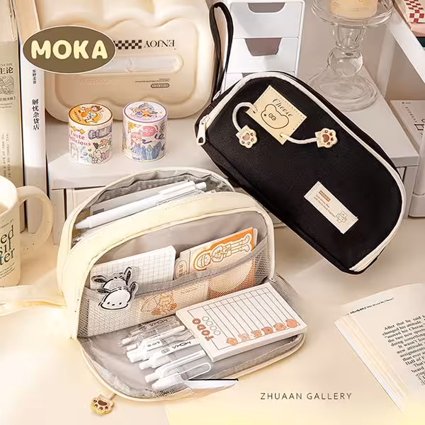 جامدادی دو زیپ Cheese Bear خرس و پنیر موکا