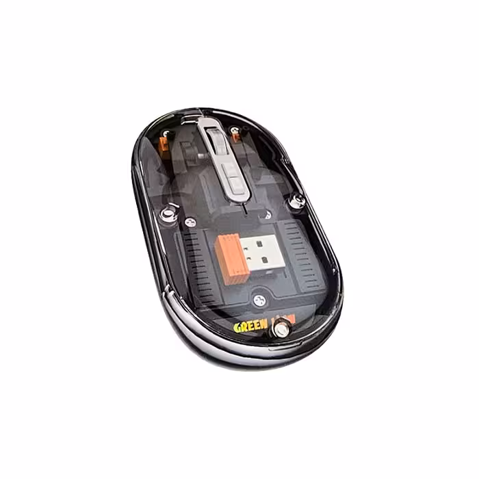 موس بی سیم ترنسپرنت گرین لاین مدل Transparent Mouse Lite